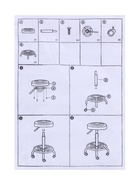 Табурет на колёсиках, с регулировкой высоты, цвет чёрный/хром 10888008