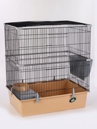 УЦЕНКА Клетка для шиншиллы «Пижон» №10, разборная, 58×40×88, бежевая - Фото 1