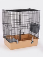 УЦЕНКА Клетка для шиншиллы «Пижон» №10, разборная, 58×40×88, бежевая - Фото 4