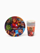 Набор бумажной посуды 10 персон: стакан, тарелка, скатерть, Мстители - Фото 4