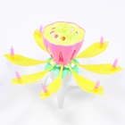 УЦЕНКА Свеча для торта музыкальная «Тюльпан», жёлтая, 12×5 см - Фото 4