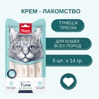 Wanpy Cat Лакомство для кошек «нежное пюре» из тунца и трески 70 г 10916461 - фото 842835
