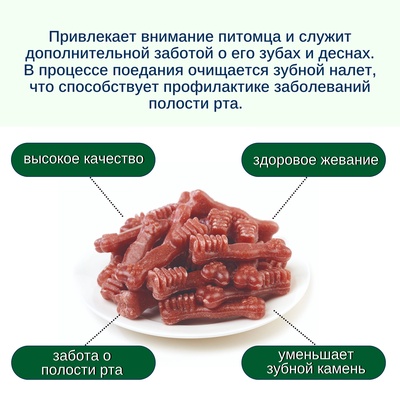 Wanpy Dog Лакомство для собак «Зубные щетки со вкусом говядины» 100 г