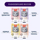 Wanpy Cat Лакомство для кошек "нежное пюре" из тунца и краба 25 шт х14 г 10916506 - фото 842990