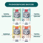 Wanpy Cat Лакомство для кошек «нежное пюре» из тунца и гребешка 70 г 10916512 - фото 843011