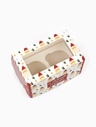 Коробка для капкейков «С Новым годом» 10?16?10 см (комплект 5 шт) - фото 54807535