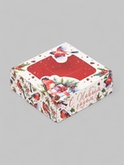 Коробка под 4 конфеты новогодняя «Снегири», 10.5×10.5×3.5 см 10864613