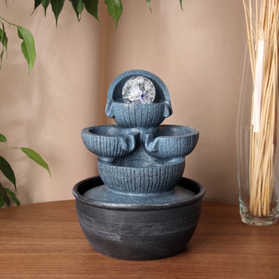 УЦЕНКА Фонтан «Кассиани» полоски, 28×16 см (с подсветкой)