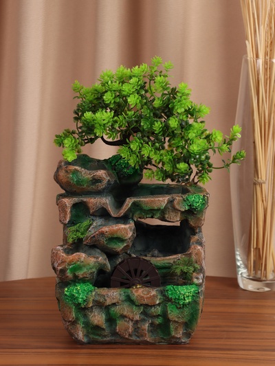 УЦЕНКА Фонтан «Летний сад» 16×30 см (с подсветкой, без шарика)