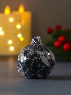 Свеча декоративная «Новогодний шарик», 55×55 мм, голубая роспись - фото 118992688