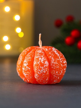 Ароматическая свеча декоративная «Мандарин чищенный», 55?40 мм (комплект 2 шт)