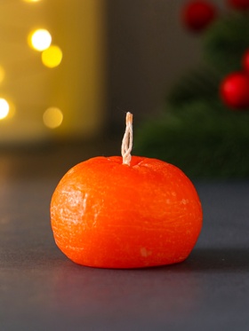 Ароматическая свеча декоративная «Мандарин маленький», 42?29 мм (комплект 4 шт)