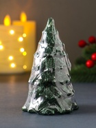 Свеча декоративная «Ёлочка новогодняя», 70×110 мм, лак, зелёная - фото 118992691