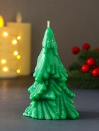 Свеча декоративная «Зимняя Ель», 70×110 мм, зеленая - Фото 3