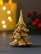 Свеча декоративная «Ёлочка», 50×65 мм, лак, золото - фото 809182353