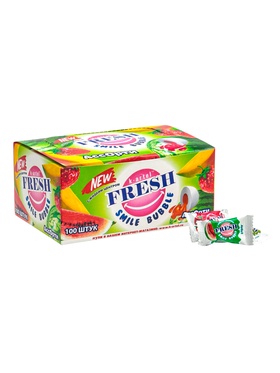 Резинка жевательная дражированная FRESH SMILE Bubble, 3.2 г