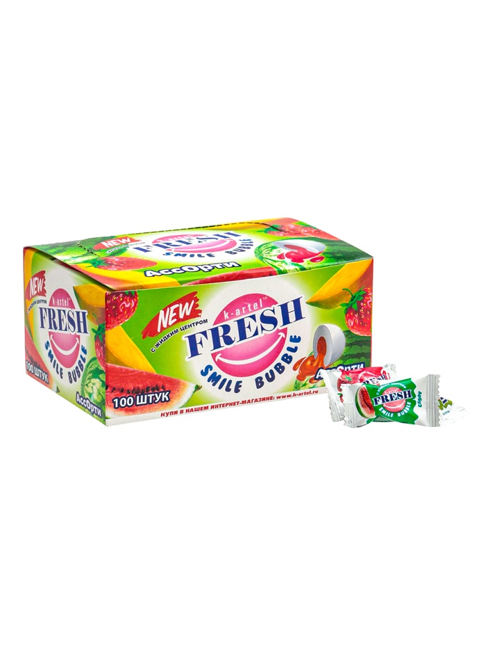 Резинка жевательная дражированная FRESH SMILE Bubble, 3.2 г - Фото 1