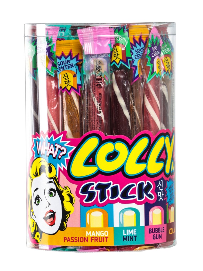 Леденец LOLLY STICK с кислым центром, 30 г - Фото 1