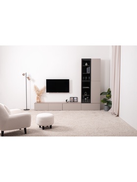 Гостиная Роквуд компоновка 1, 2689х372х2120, Крем  (артикул 10928716)  большой выбор товаров оптом и в розницу по низким ценам с доставкой