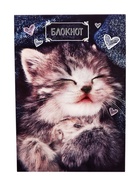 Набор блокнотов А6 24л кл на скобе Котята, мел карт, 4В 20шт - фото 809640763