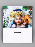 Пакет подарочный новогодний ламинированный, «Новогодняя пора», 11.5×6.5×14.5 см 10911757