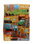 УЦЕНКА Пазлы детские «Машины на стройке», 60 элементов - Фото 3