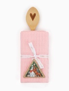 Набор подарочный «Доляна» Winter: розовое полотенце 35×60 см, хлопок 100%, вафля 220 г/м², деревянная ложка - Фото 2