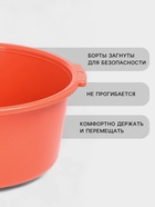 Таз хозяйственный круглый, 10 л, 37?35?14.5 см, кораллово-розовый (комплект 2 шт) - фото 54807646