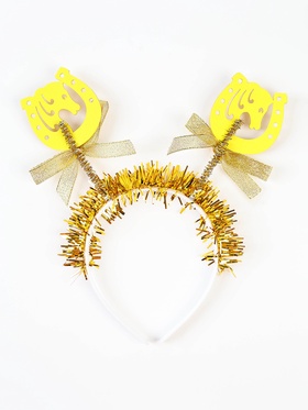 Ободок карнавальный новогодний «Лошадка», золотой