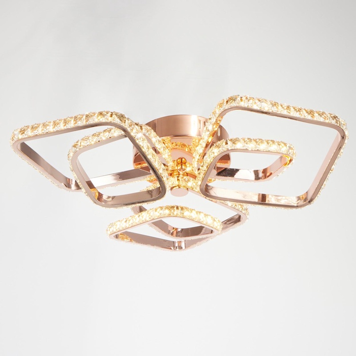 УЦЕНКА Люстра 86022/3 LED 72 Вт 3000К французское золото 45×45×11 см BayerLux - Фото 1