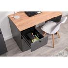 Стол письменный «Остин 12.159», 1200×660×754 мм, цвет серый графит/дуб золотой крафт - Фото 5