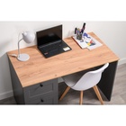 Стол письменный «Остин 12.159», 1200×660×754 мм, цвет серый графит/дуб золотой крафт - Фото 7