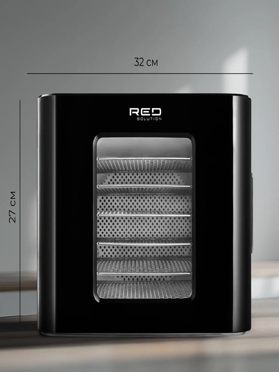 Сушилка для овощей RED Solution DD041H, 450 Вт, 12 поддонов, таймер, 35-70°C, сенсор, чёрная