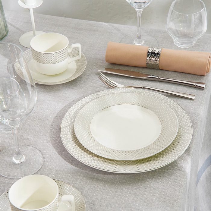 УЦЕНКА Набор тарелок WY "Eternal" 2 шт d= 25.5 см - фото 117477436