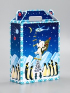 Подарочная новогодняя коробка «Пингвины», для сладких подарков, 16.8×7×25 см (5 шт) - фото 809183137