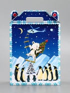 Подарочная новогодняя коробка «Пингвины», для сладких подарков, 16.8×7×25 см (5 шт) - фото 809183138