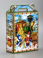 Подарочная новогодняя коробка «Экспресс», для сладких подарков, 16.8?7?25 см (комплект 5 шт) - фото 53887741