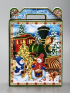 Подарочная новогодняя коробка «Экспресс», для сладких подарков, 16.8?7?25 см (комплект 5 шт) - фото 53887742