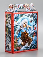 Подарочная новогодняя коробка «Зимняя сказка», для сладких подарков, 16.8?7?25 см (комплект 5 шт) - фото 53887747