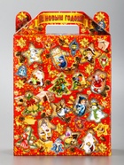 Подарочная новогодняя коробка «Праздничный медальончик» в красном, 16.8?7?25 см (комплект 5 шт) - фото 53887756