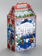Подарочная новогодняя коробка «На катке», для сладких подарков, 17.8×10×32.5 см - фото 809183289