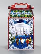 Подарочная новогодняя коробка «На катке», для сладких подарков, 17.8×10×32.5 см - фото 809183291