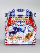 Подарочная новогодняя коробка «Зимняя тройка в синем» 20?12?19 см (комплект 2 шт) - фото 53887808