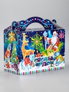 Подарочная новогодняя коробка «Неон», для сладких подарков, 25?12?24 см (комплект 2 шт) - фото 53887849