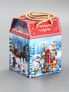 Подарочная новогодняя коробка «Золотая рыбка», для сладких подарков, 18?18?14 см (комплект 3 шт) - фото 53887861