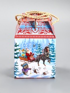 Подарочная новогодняя коробка «Золотая рыбка», для сладких подарков, 18?18?14 см (комплект 3 шт) - фото 53887863