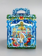 Подарочная новогодняя коробка «Карнавал», для сладких подарков, 16×16×22 см (5 шт) - фото 809183607