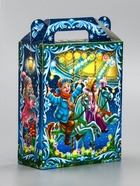 Подарочная коробка новогодняя «Новогодняя карусель» 14×6×21 см 10900137