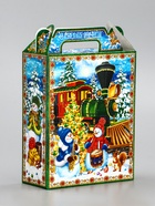 Подарочная коробка новогодняя «Экспресс» 14?6?21 см (комплект 10 шт) - фото 53887939