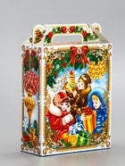 Подарочная коробка новогодняя «Дети», для сладких подарков,14×6×21 см 10900141